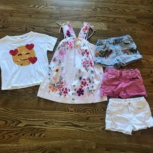 Girls Size 6 Zara summer dress, shorts and shirt